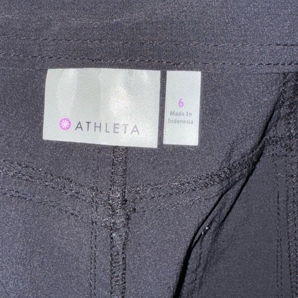 EUC: Athleta Crop Nylon Black Capri - Picture 5 of 6